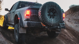 ram 2500 offroad hitch swing out tire carrier with 40"