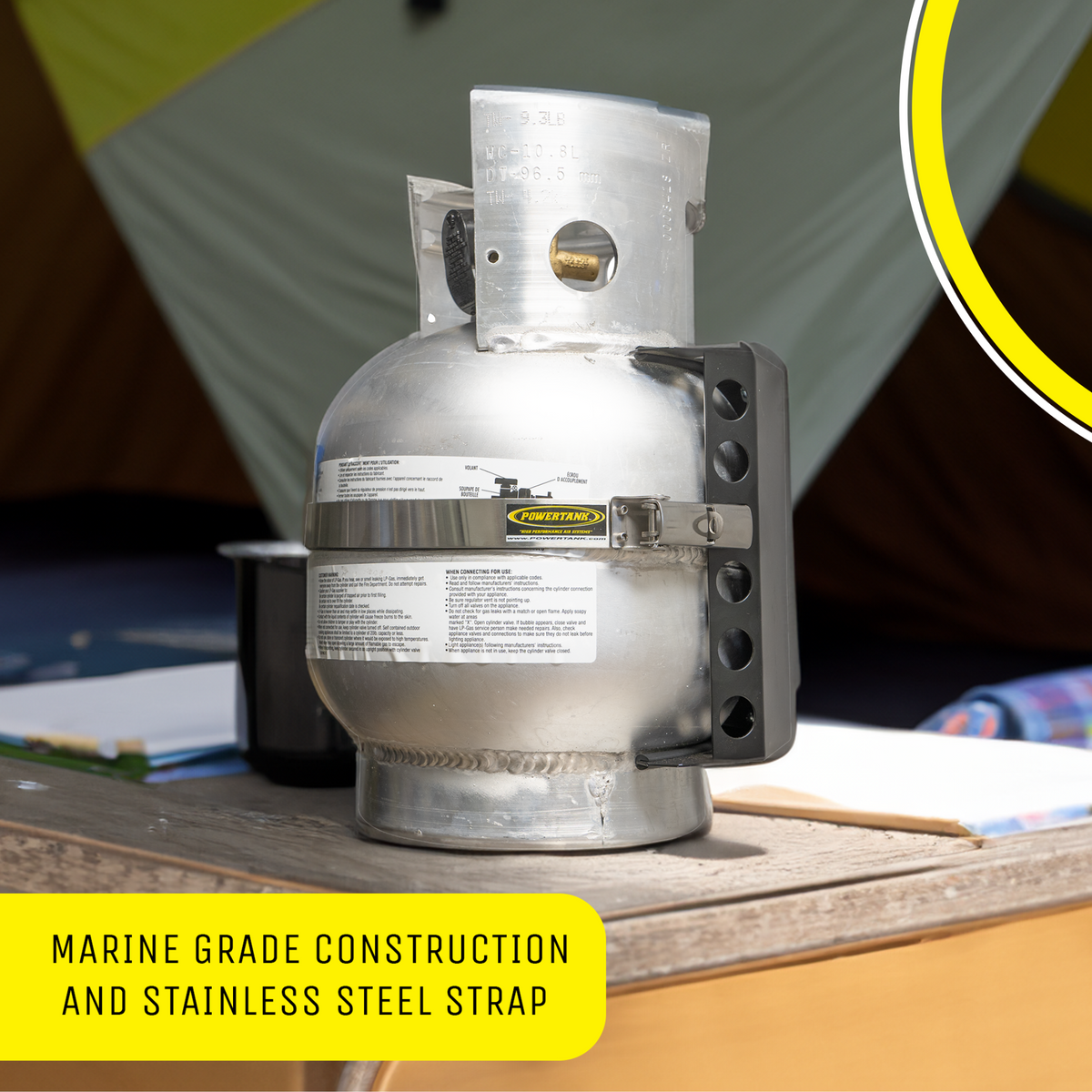 Gannett MARINE Bracket for 10 lb. Aluminum Propane Tank