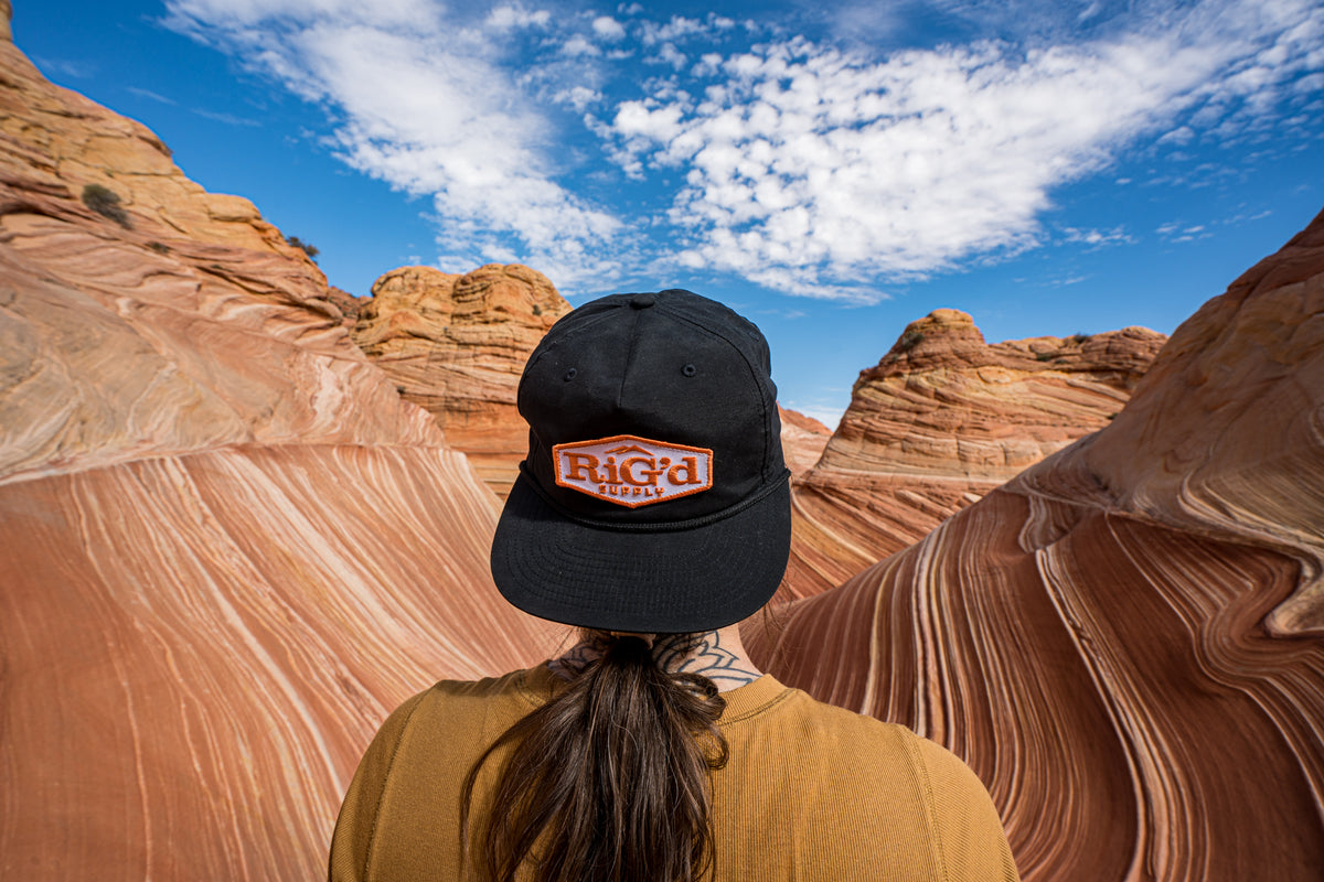 RiG'd Logo Five Panel Hat- Black