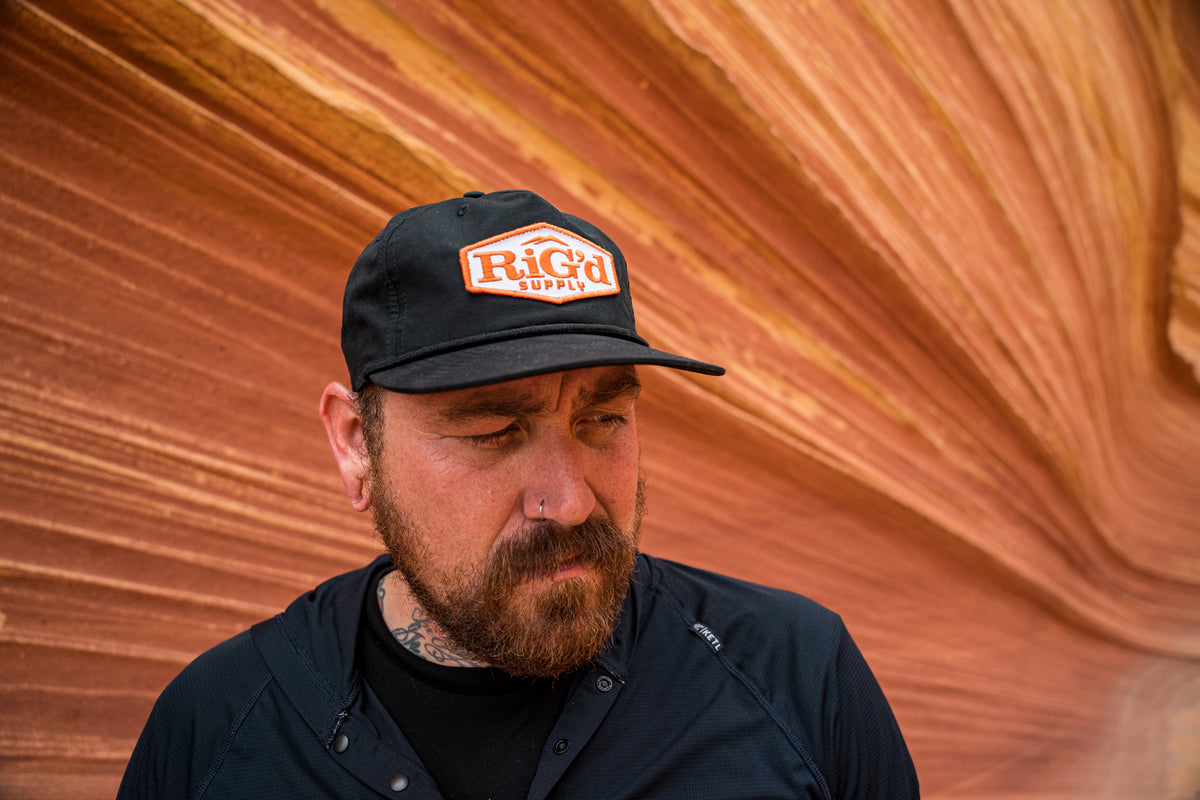 RiG'd Logo Five Panel Hat- Black