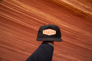 RiG'd Logo Five Panel Hat- Black