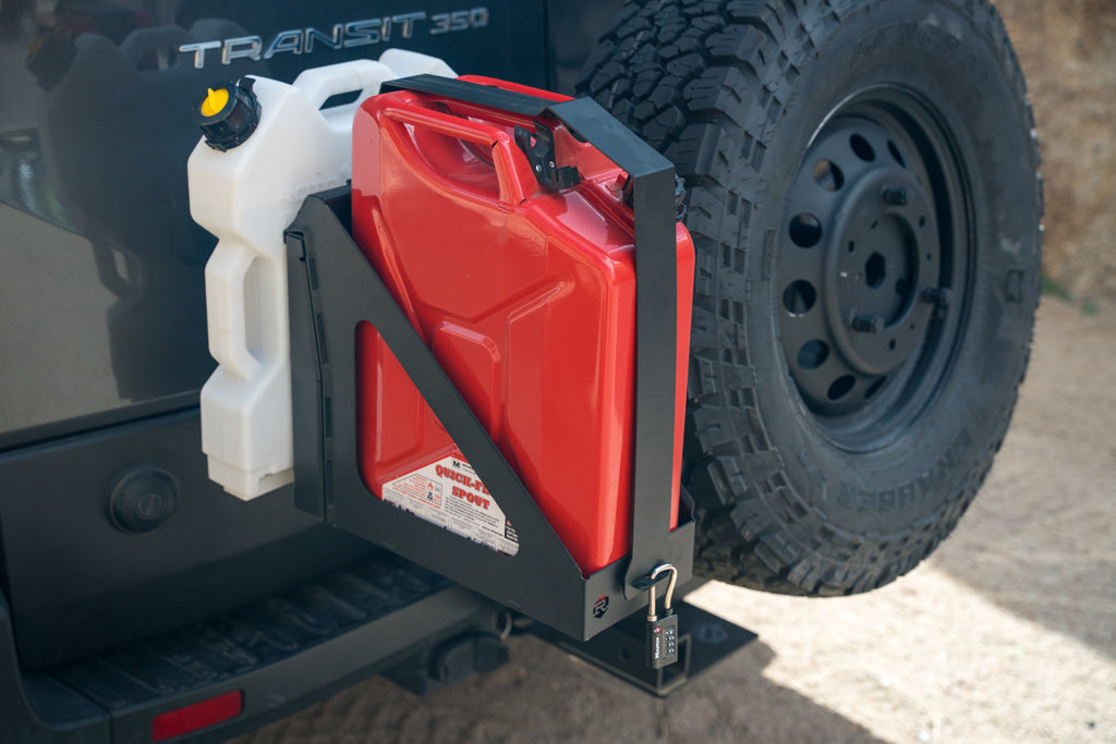 Rigd jerry can holder with Midwest jerry can