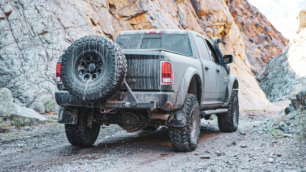 ram truck spare tire carrier swing out hitch rack