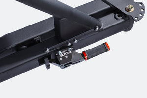 anti-wobble hitch-mounted tire and accessory carrier