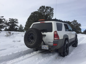 4th Gen 4Runner hitch mounted tire carrier 