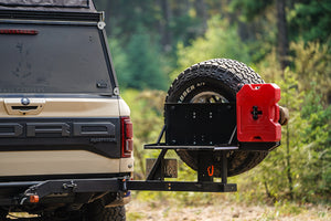 ford raptor swing out tire carrier with camp table