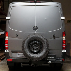 Sprinter van hitch swing out tire carrier